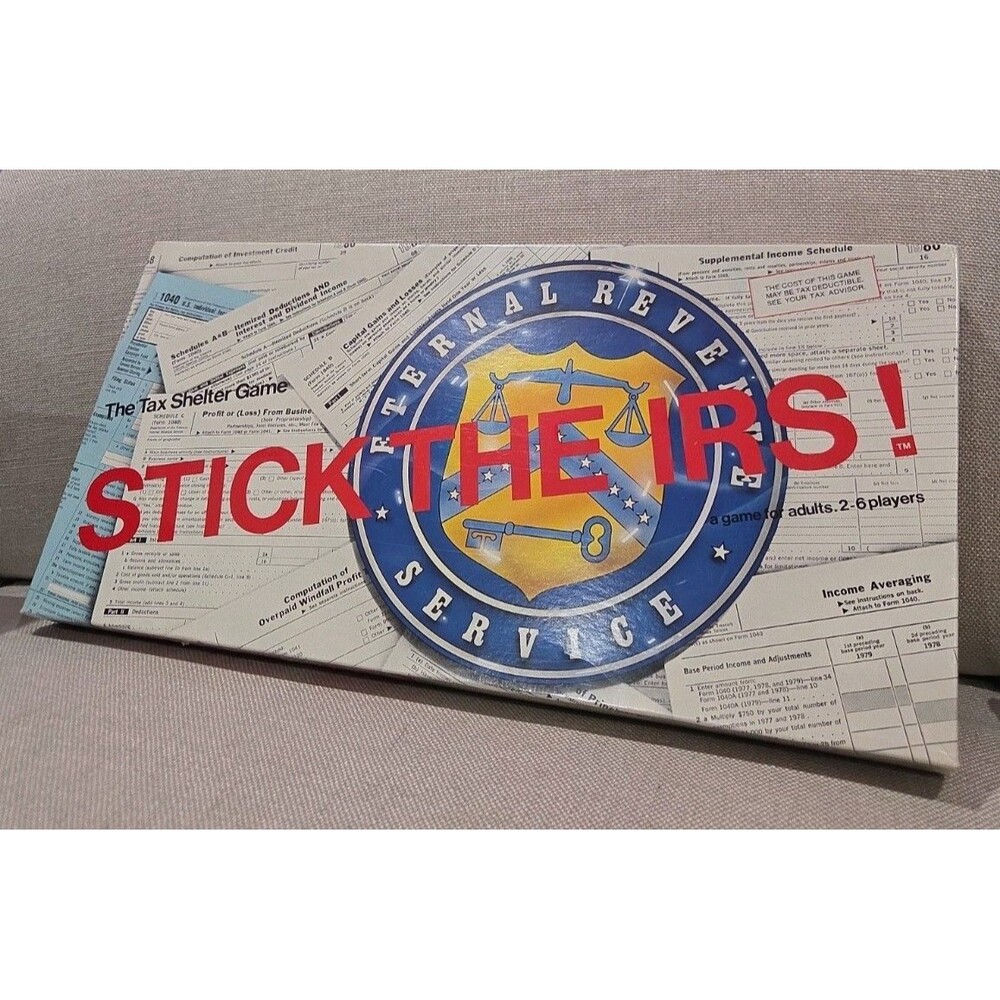 Vintage 1981 STICK THE IRS! The Tax Shelter Board Game Courtland Playthings NIB